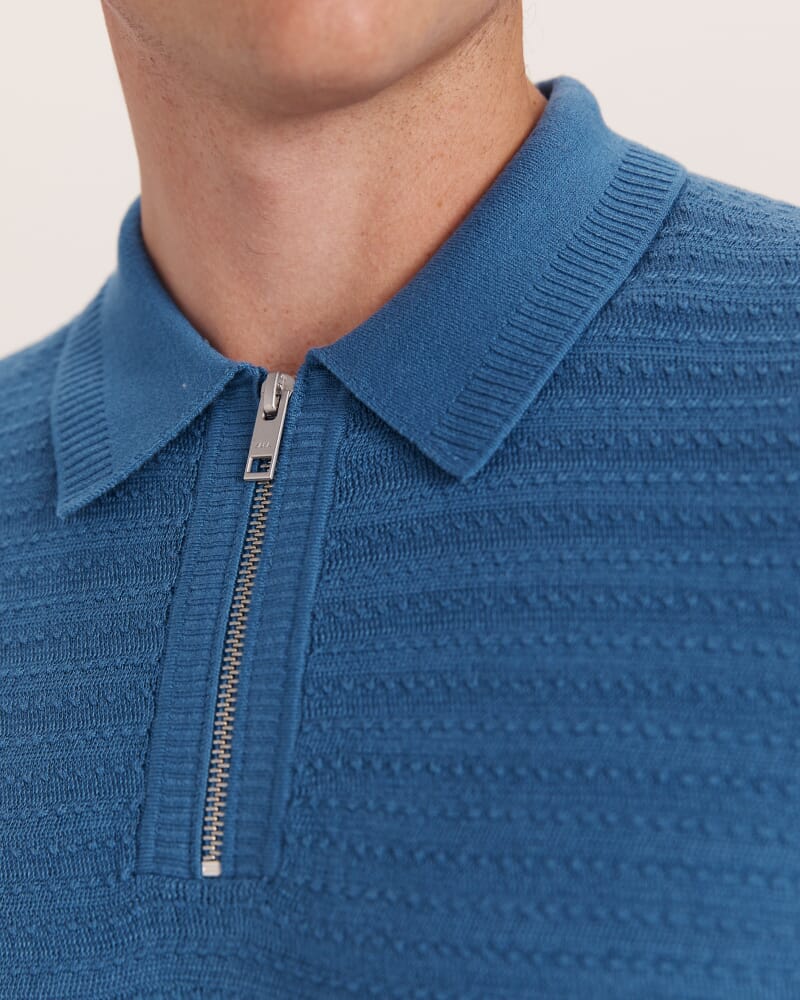 Aether Knit Polo in ROYAL BLUE