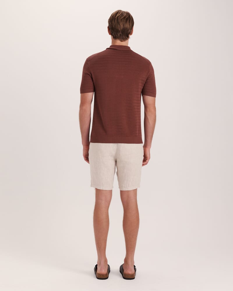 Aether Knit Polo in TRUFFLE
