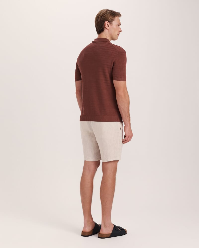 Aether Knit Polo in TRUFFLE