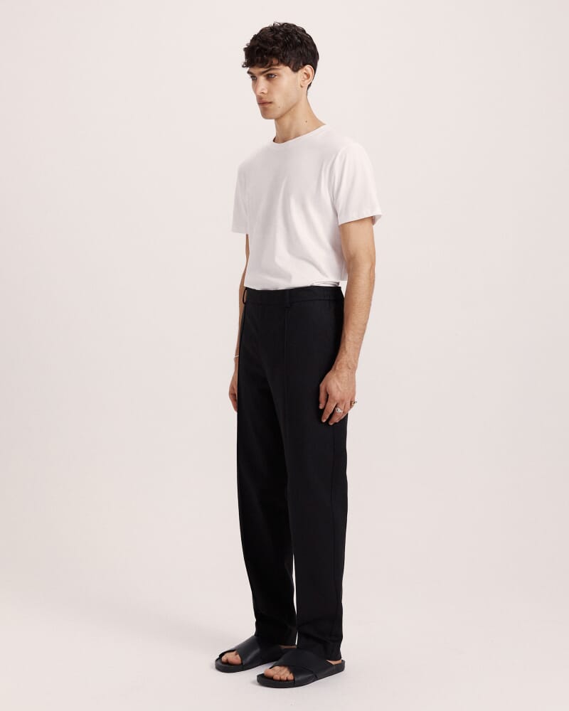 Apollo Cotton Tencel Pant in BLACK