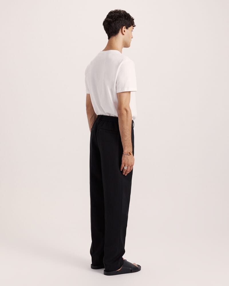 Apollo Cotton Tencel Pant in BLACK