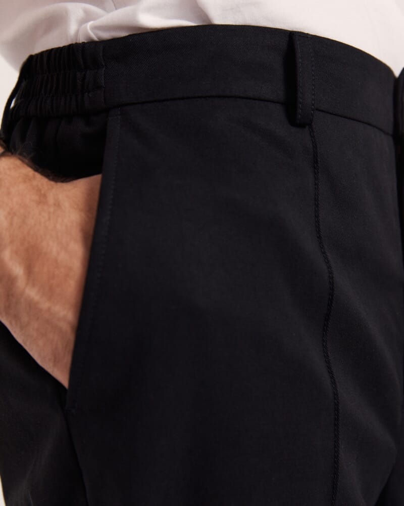 Apollo Cotton Tencel Pant in BLACK