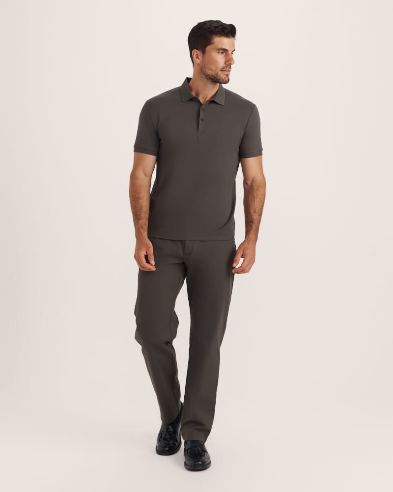 Mills Cotton Straight Leg Chino in BELUGA