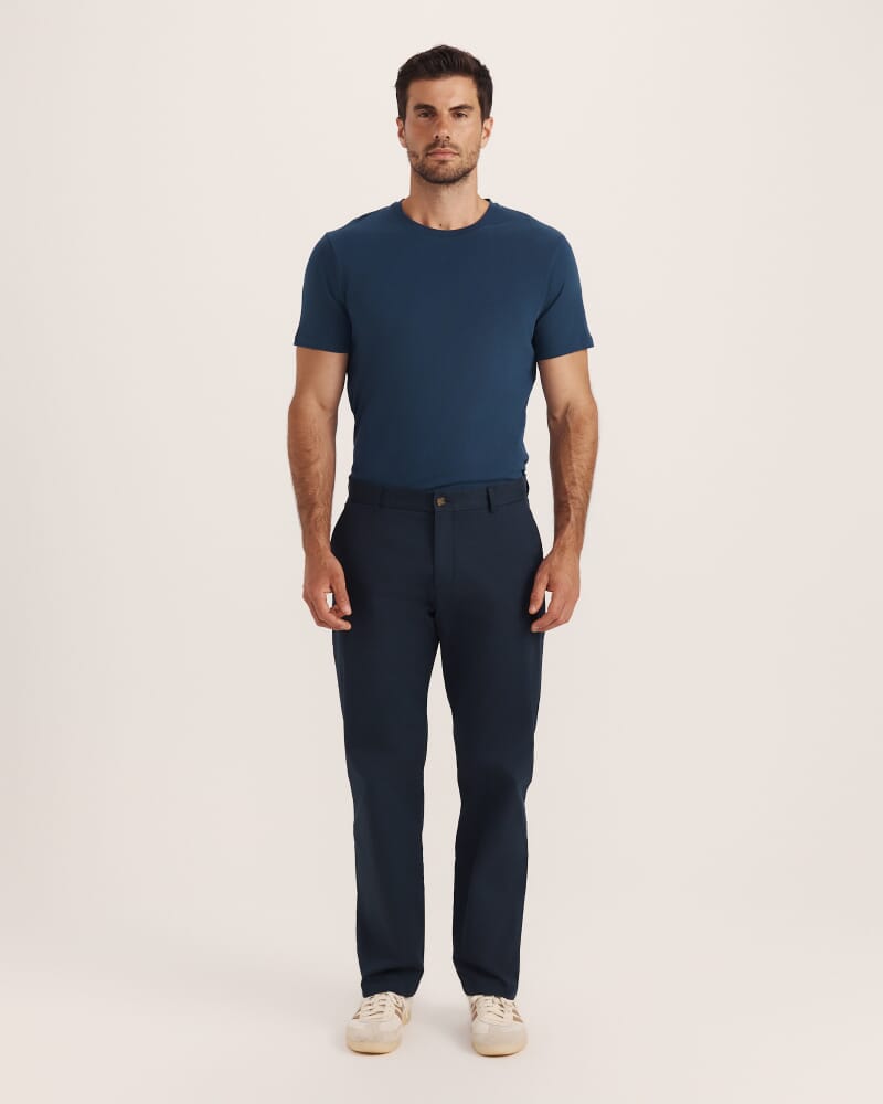 Mills Cotton Straight Leg Chino in NAVY