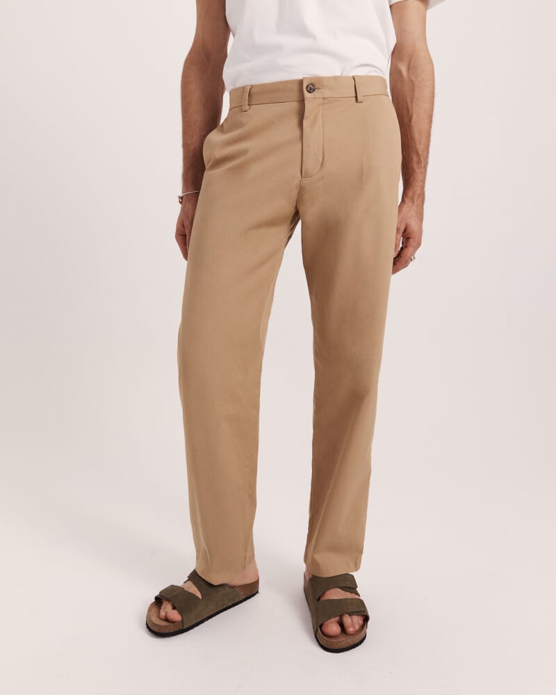Mills Cotton Straight Leg Chino in SAND