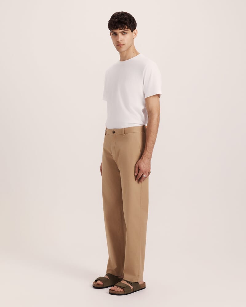 Mills Cotton Straight Leg Chino in SAND