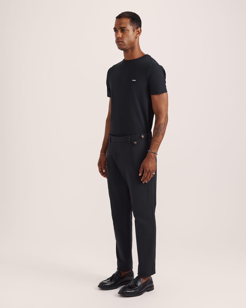 Mills Pleat Front Pant in BLACK