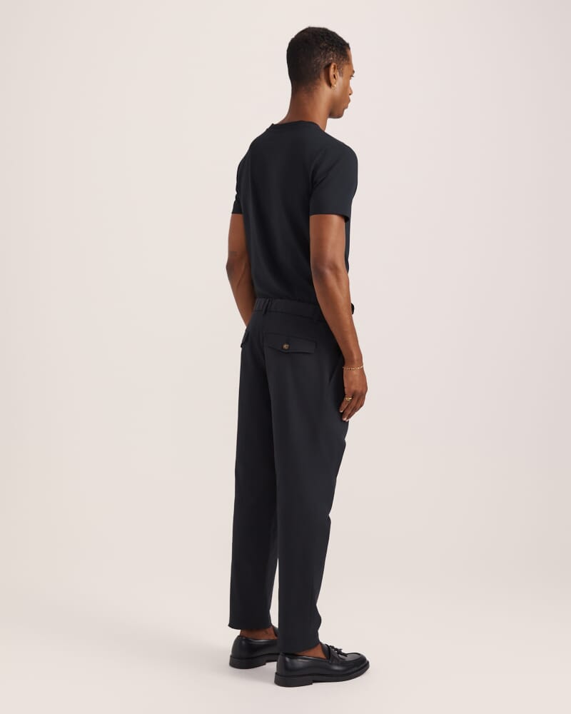 Mills Pleat Front Pant in BLACK