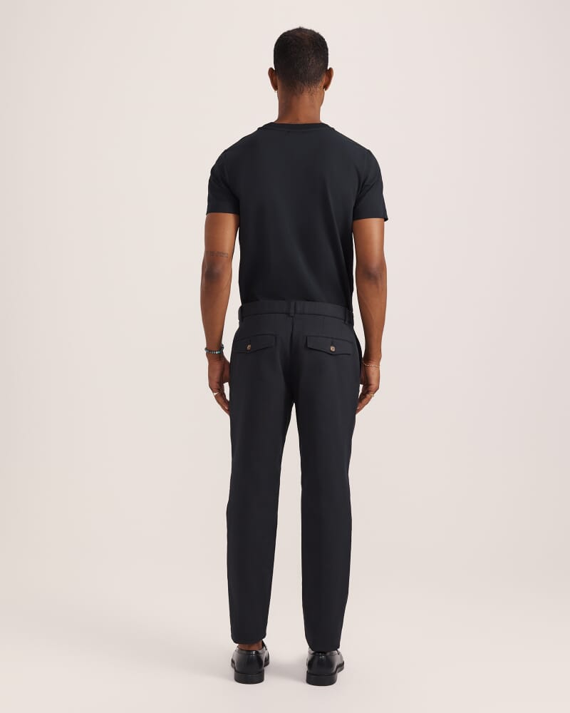 Mills Pleat Front Pant in BLACK