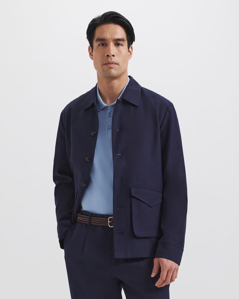 Goddard Viscose Linen Jacket in INK