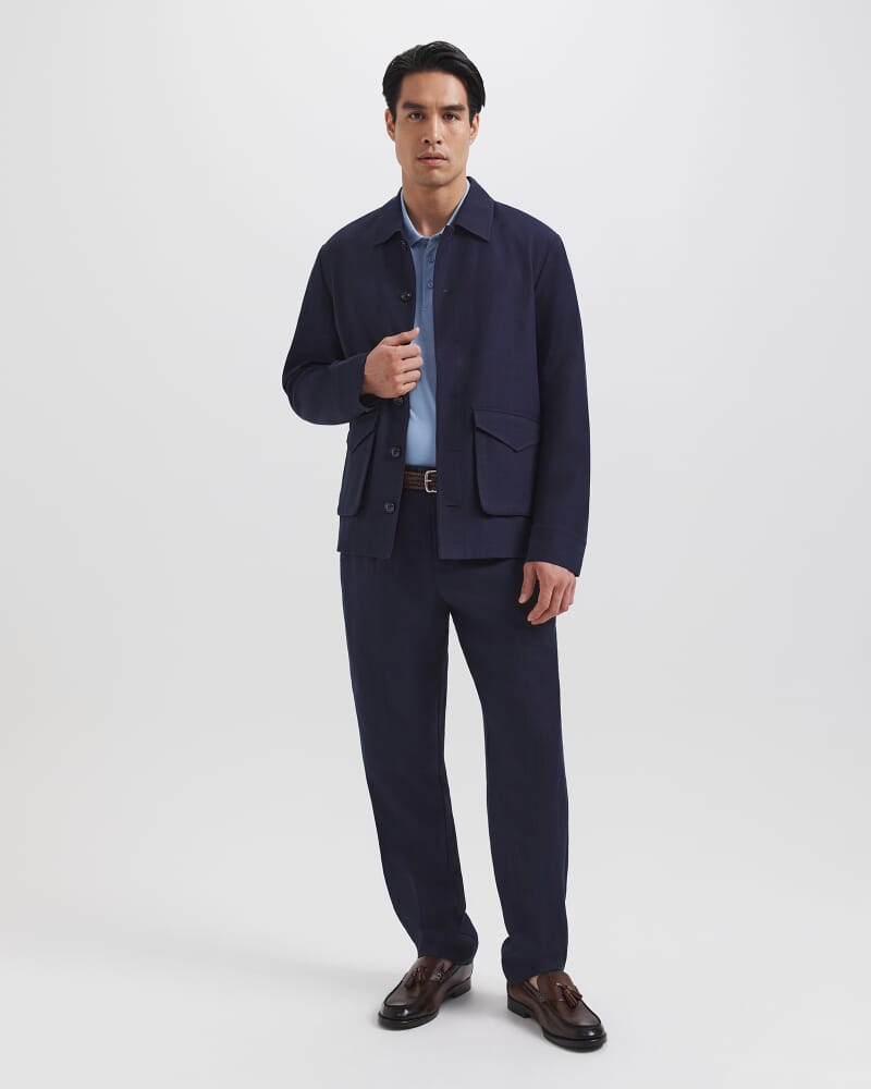 Goddard Viscose Linen Jacket in INK