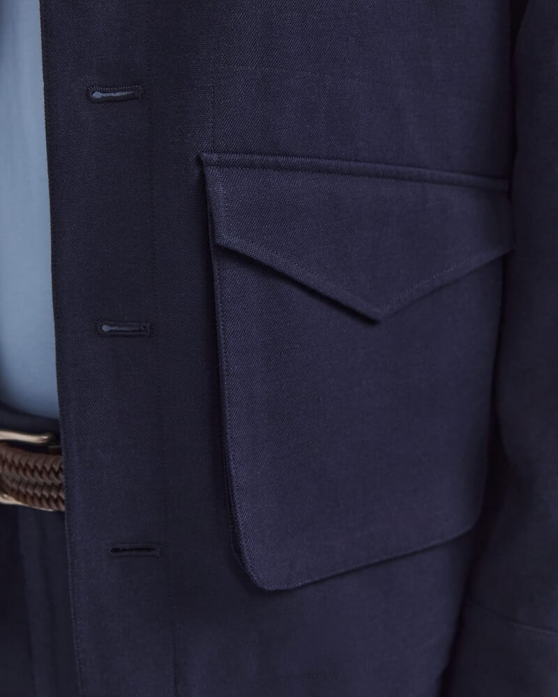 Goddard Viscose Linen Jacket in INK