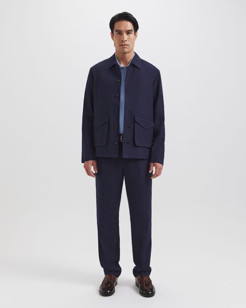 Goddard Viscose Linen Jacket in INK