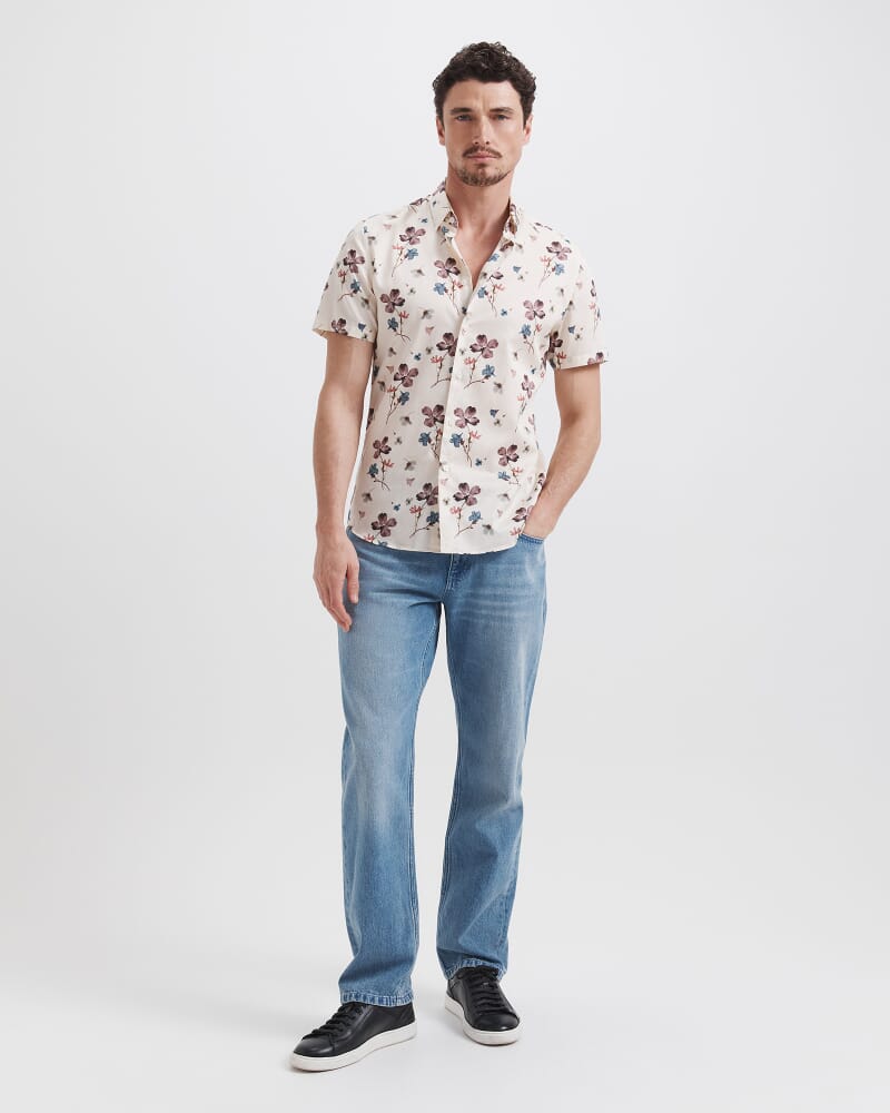 Jean Luc Short Sleeve Print Shirt in MULTI