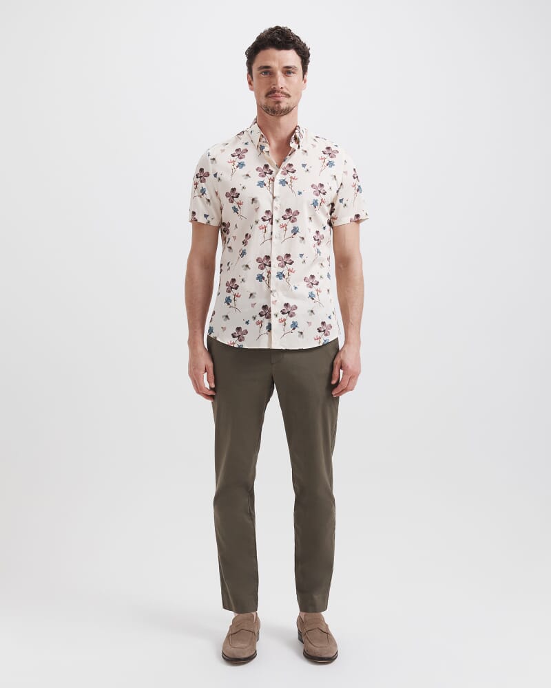 Jean Luc Short Sleeve Print Shirt in MULTI