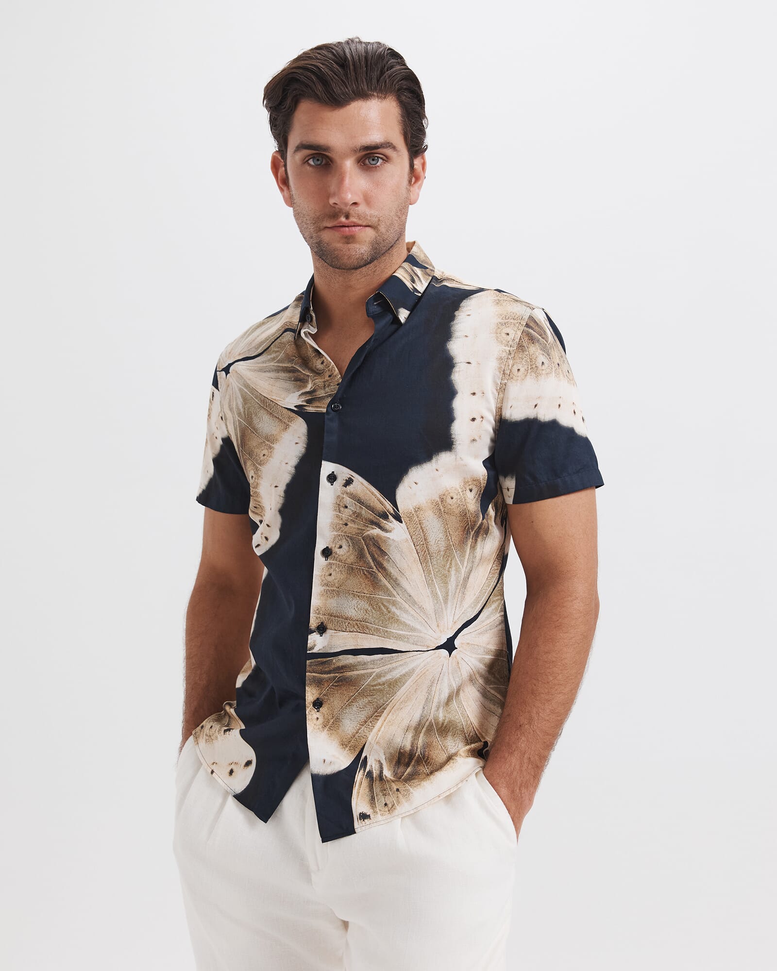 Caruso Short Sleeve Print Shirt