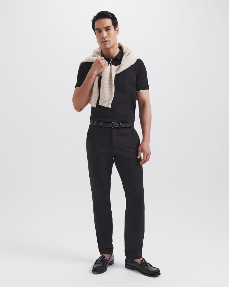 Tyler Pima Cotton Polo in BLACK