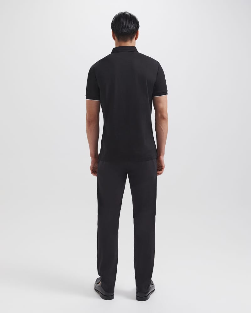 Tyler Pima Cotton Polo in BLACK