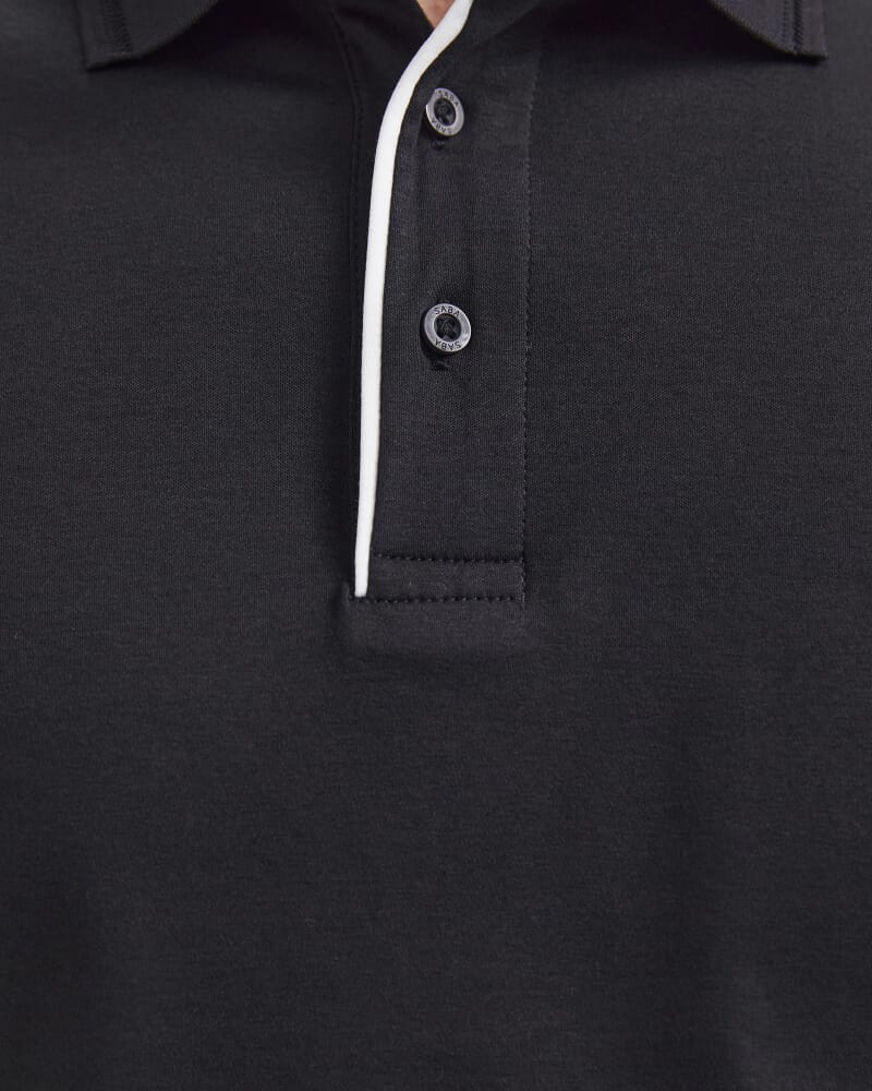 Tyler Pima Cotton Polo in BLACK