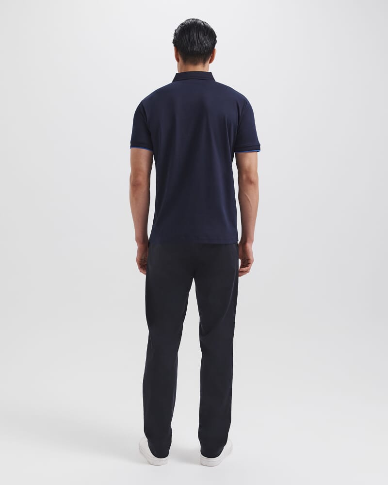 Tyler Pima Cotton Polo in NAVY