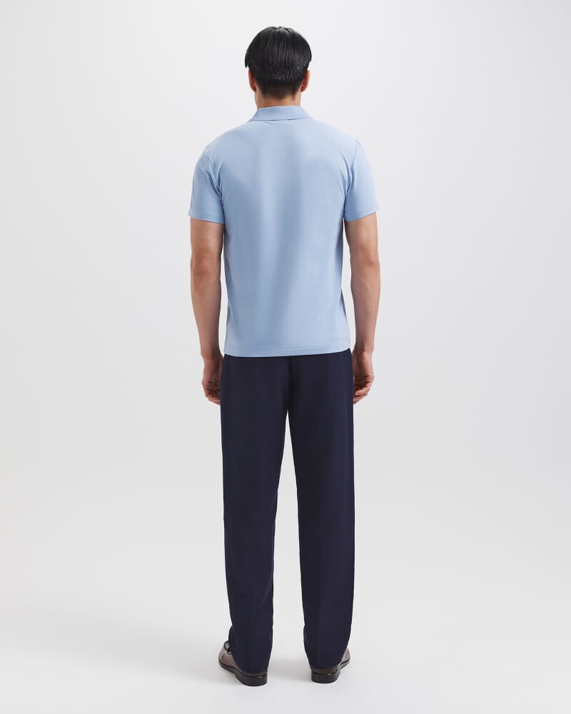 Oscar Stretch Polo in GLACIER
