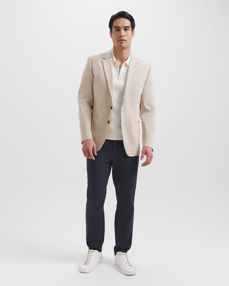 Cerrone Cotton Nylon Knit Polo in OFF WHITE