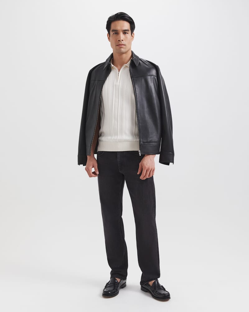 Cerrone Cotton Nylon Knit Polo in OFF WHITE