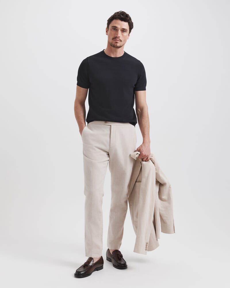 Kurt Knit Tee in BLACK INK