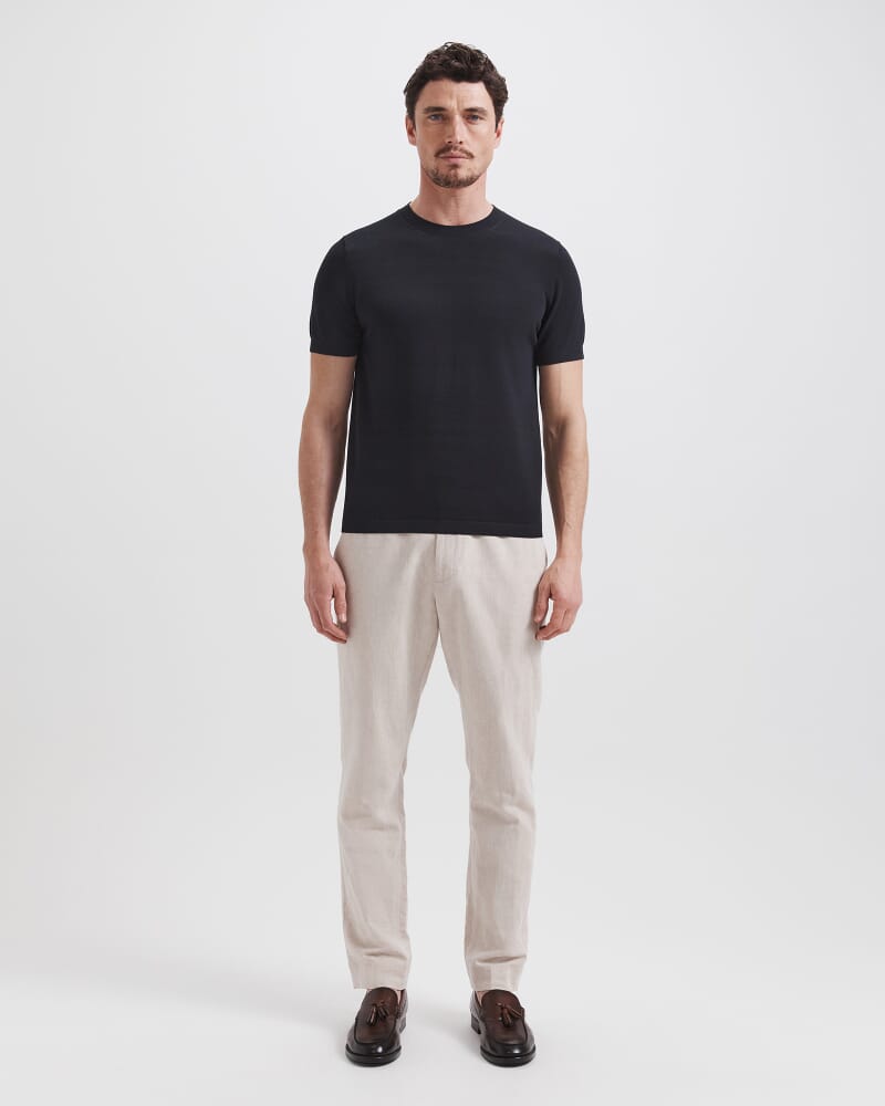 Kurt Knit Tee in BLACK INK