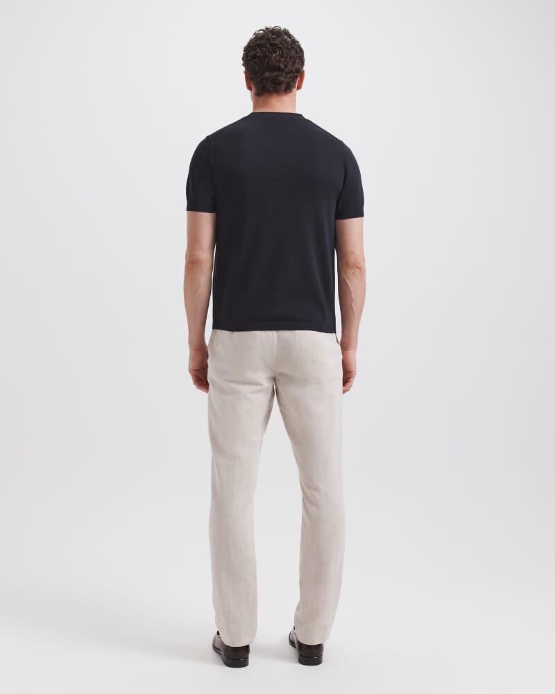 Kurt Knit Tee in BLACK INK