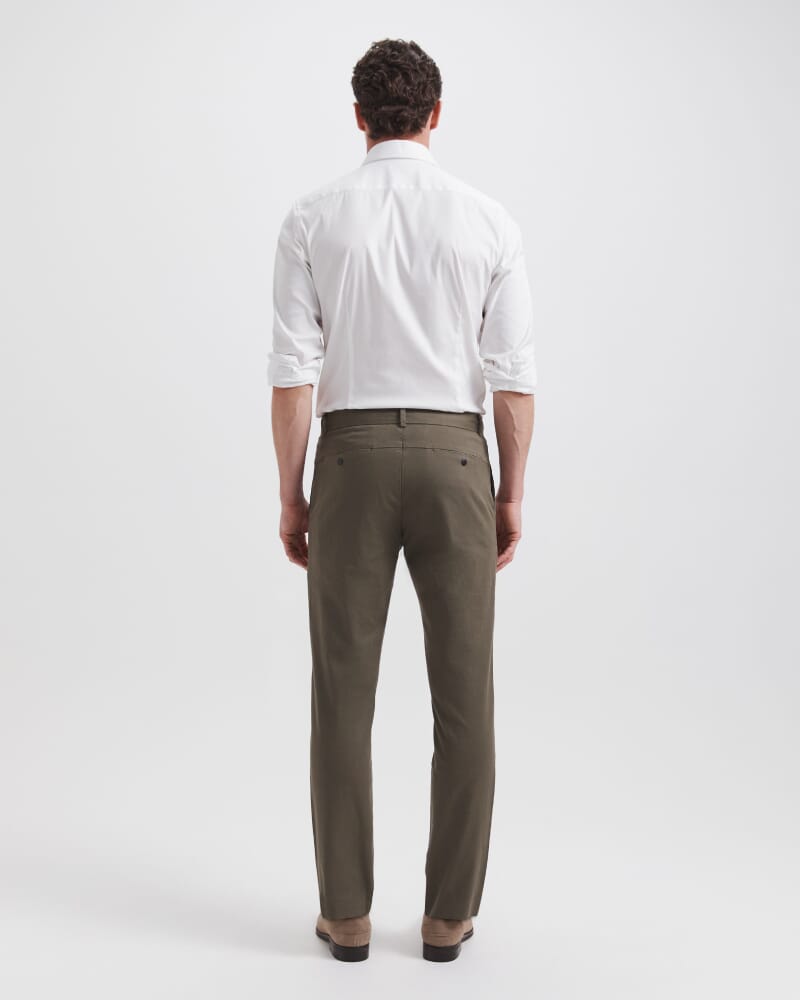 Chris Textured Regular Chino in OLIVE