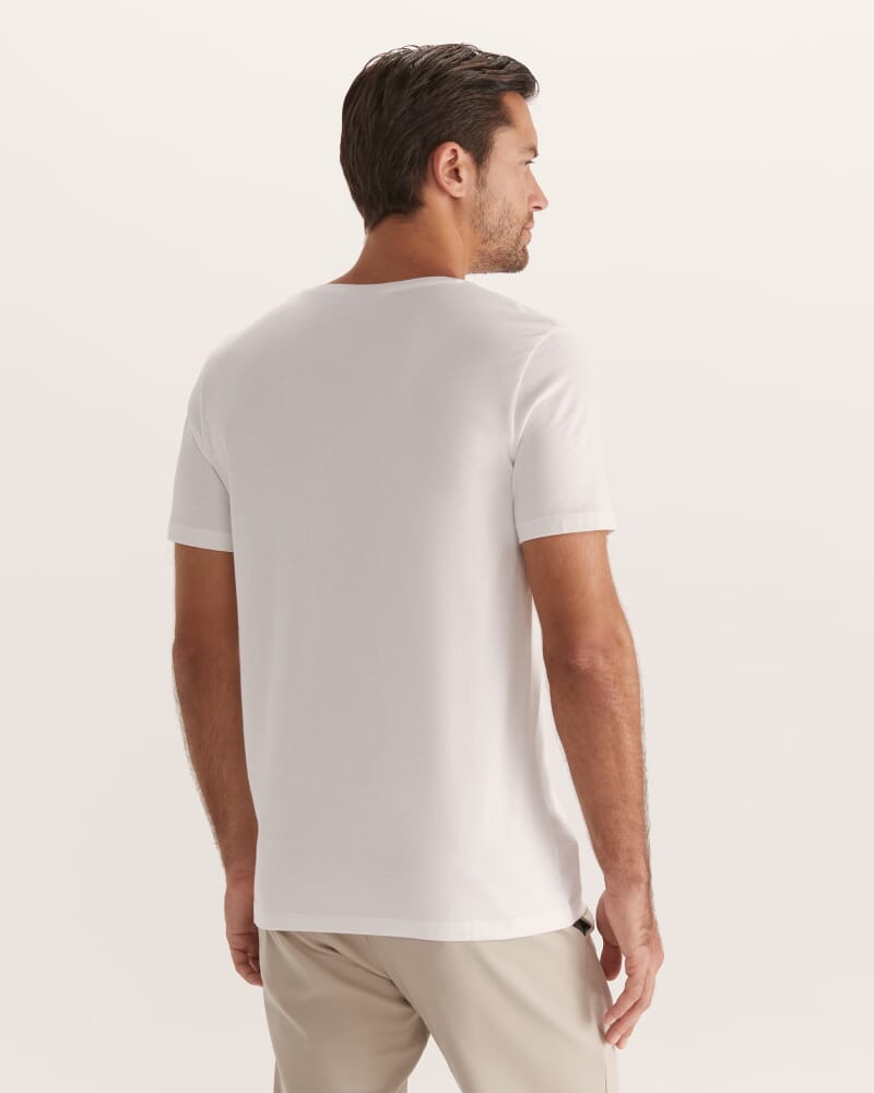 Daniel V Neck Tee in ARCTIC WHITE