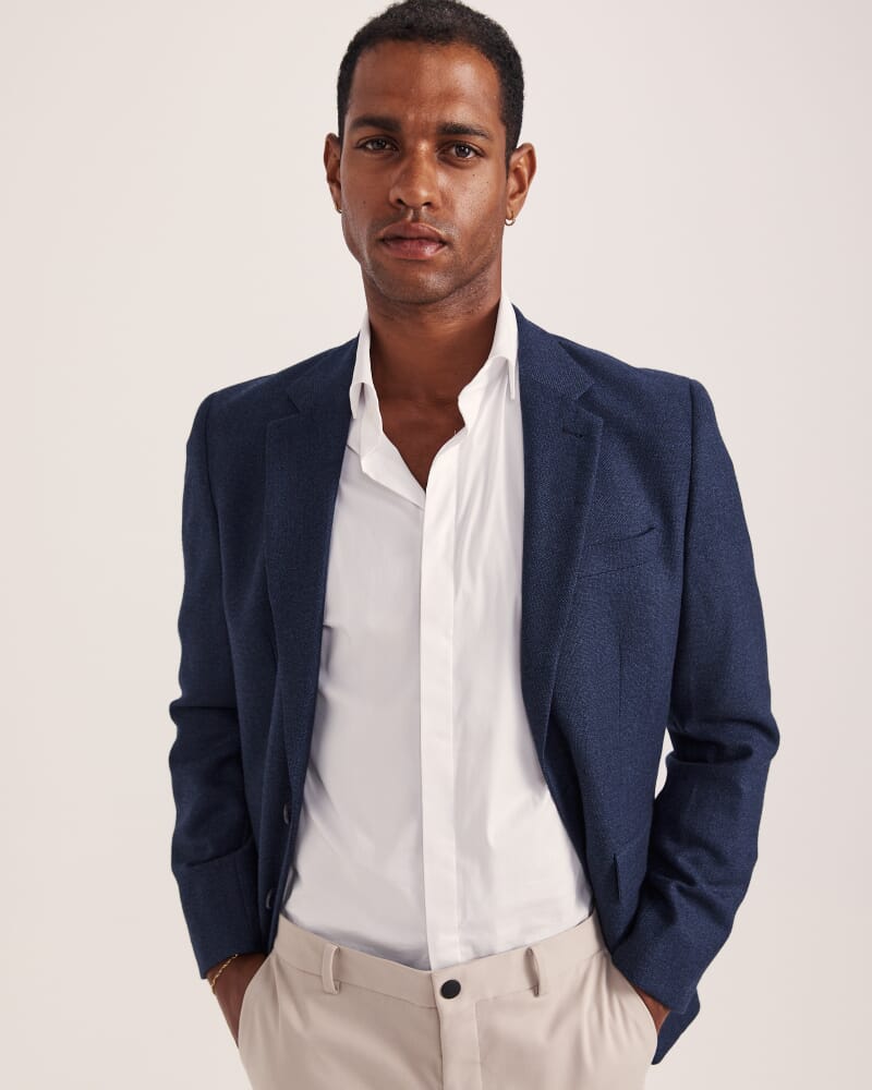 George Item Wool Jacket in DARK NAVY