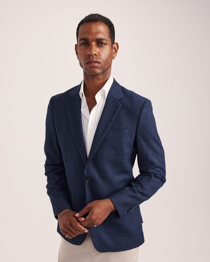 George Item Wool Jacket in DARK NAVY