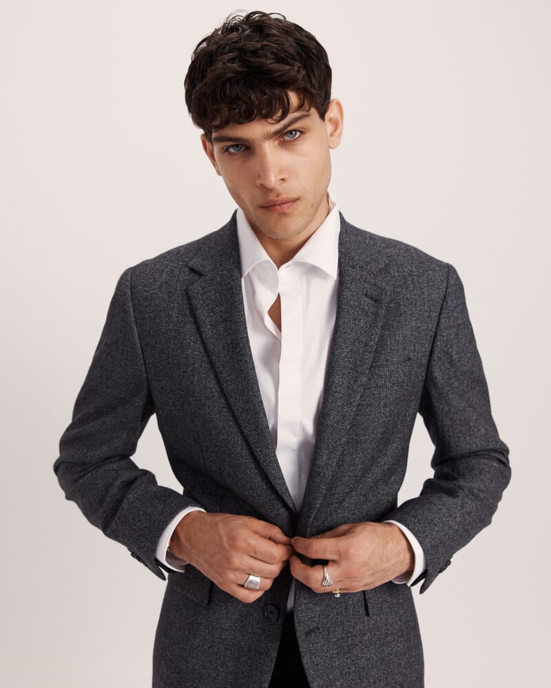 George Item Wool Jacket in GRAPHITE