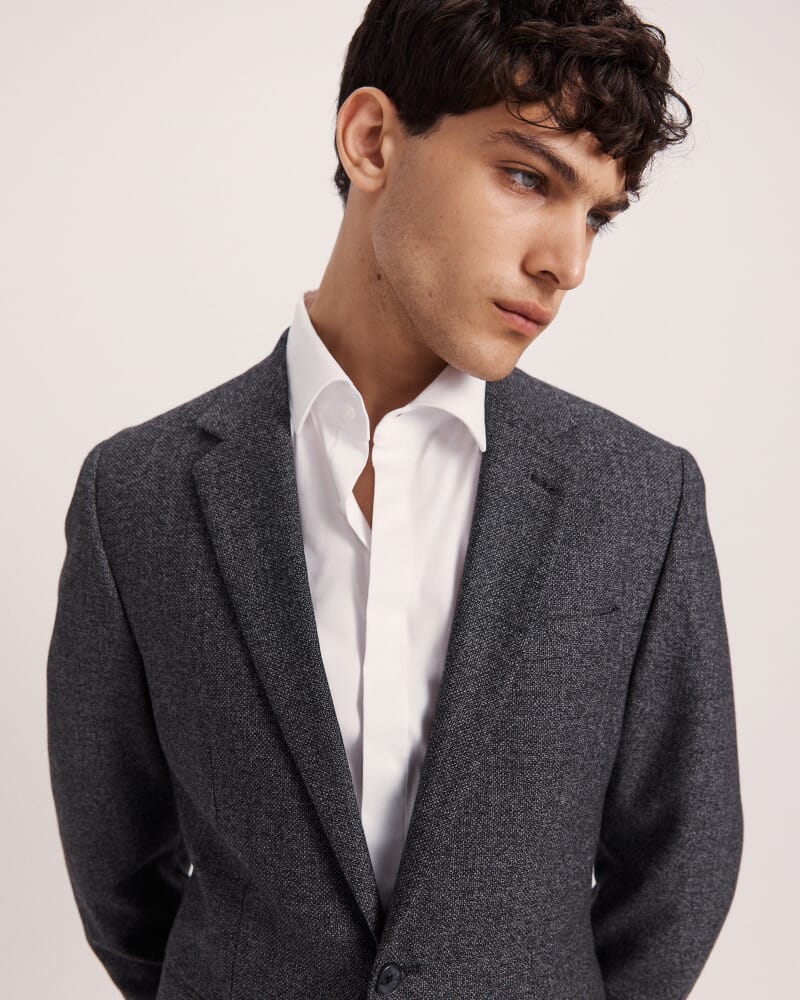 George Item Wool Jacket in GRAPHITE