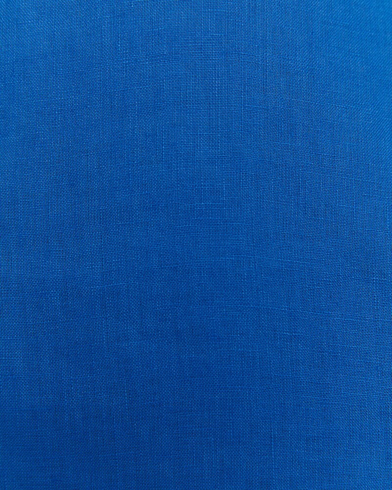 Anderson Long Sleeve Classic Linen Shirt in DEEP BLUE