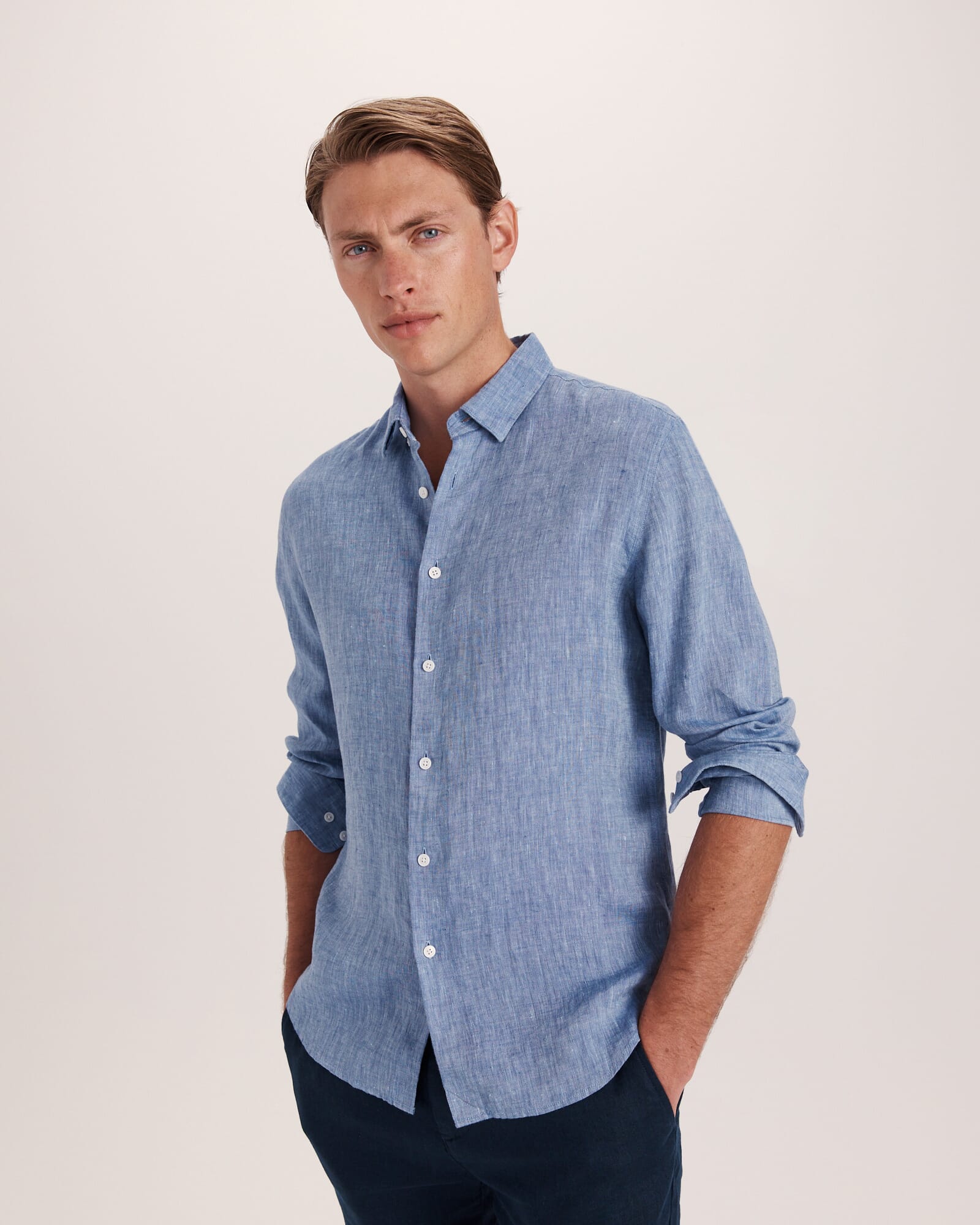 Anderson Long Sleeve Classic Linen Shirt