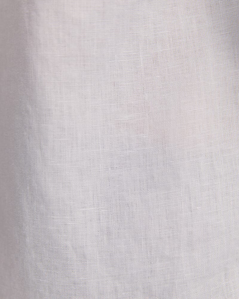 Anderson Long Sleeve Classic Linen Shirt in FOG