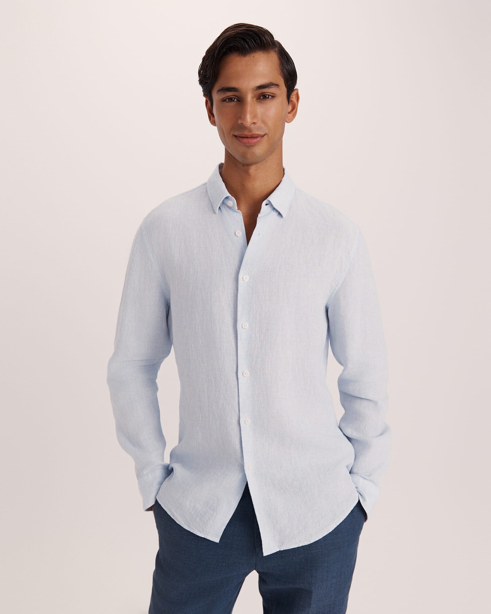 Anderson Classic Yarn Dyed Linen Shirt