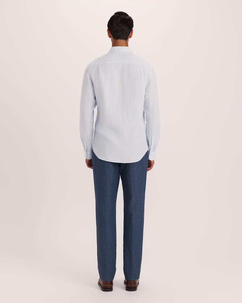 Anderson Classic Yarn Dyed Linen Shirt in CHAMBRAY