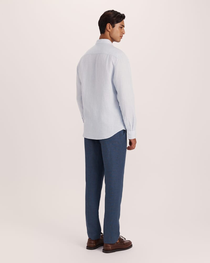 Anderson Classic Yarn Dyed Linen Shirt in CHAMBRAY