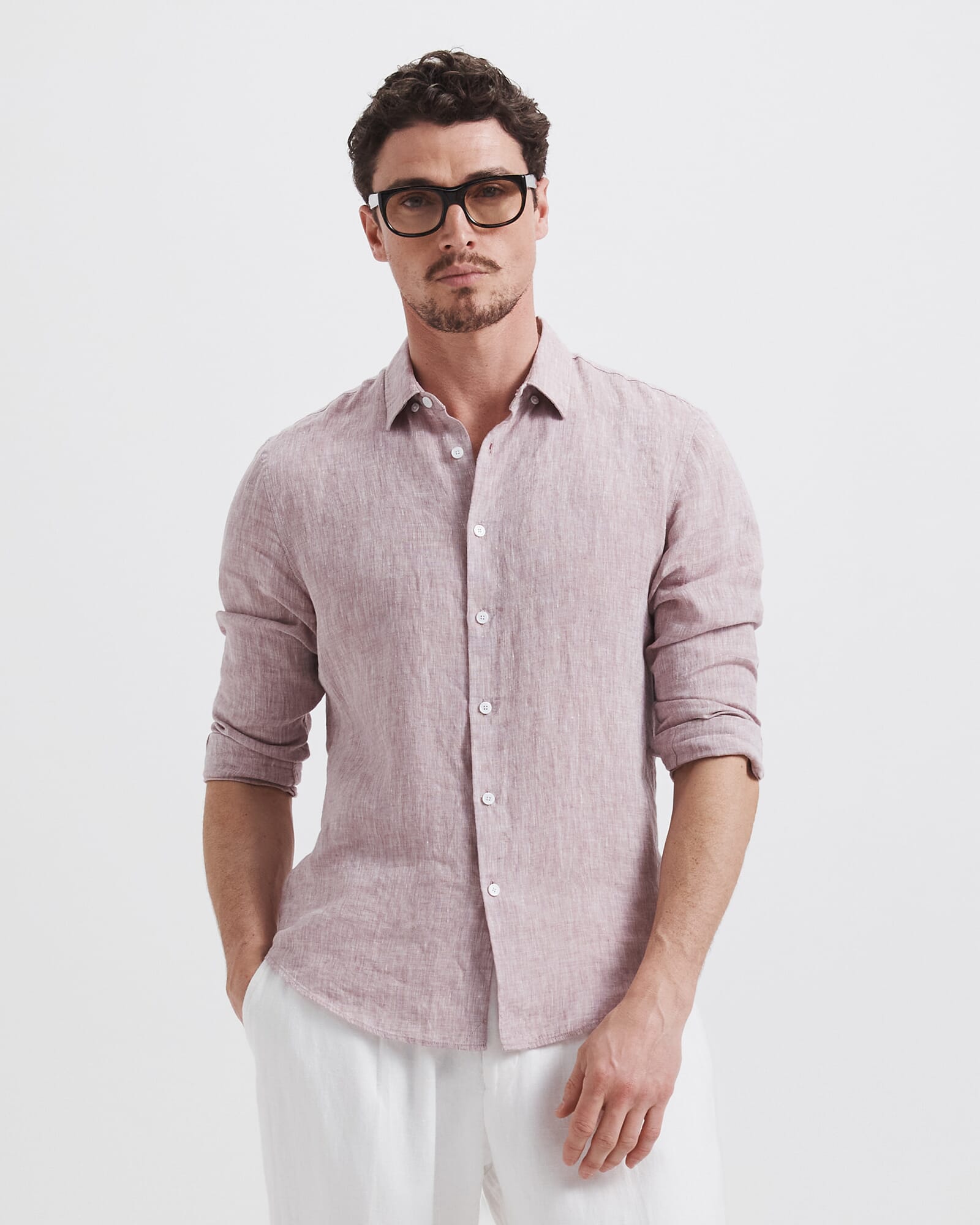 Anderson Classic Yarn Dyed Linen Shirt