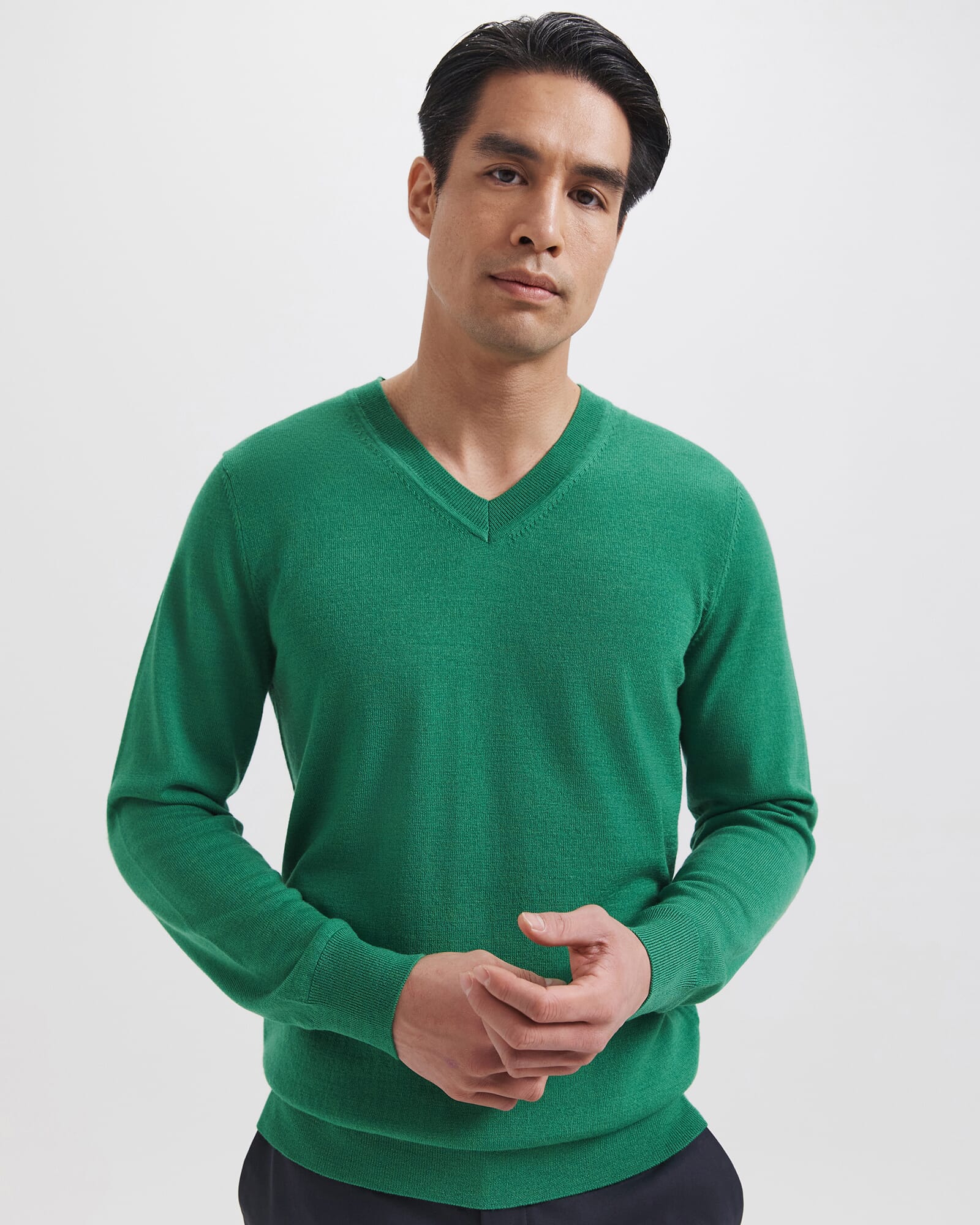 Franklin Merino Wool V Neck Knit