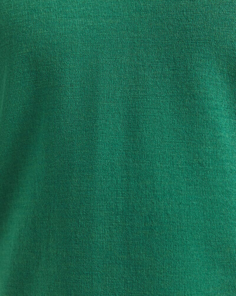 Franklin Merino Wool V Neck Knit in GRASS