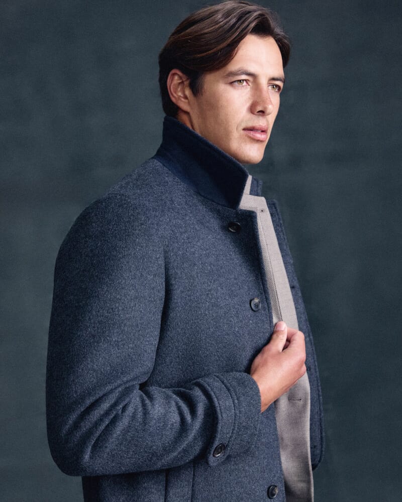 Christopher Wool Overcoat in DEEP GREY