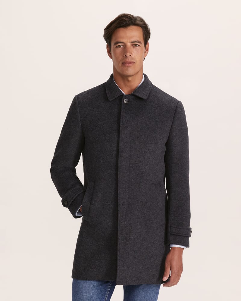 Christopher Wool Overcoat in DEEP GREY