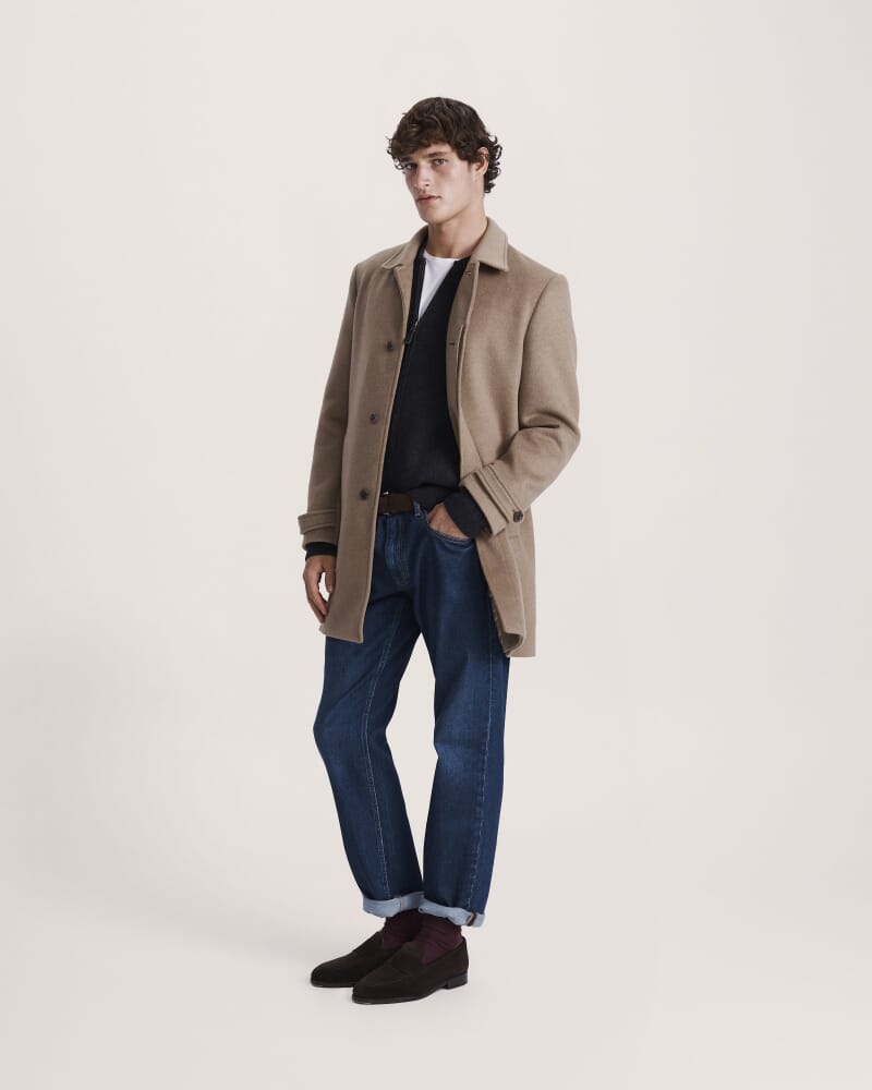 Christopher Wool Overcoat in OATMEAL