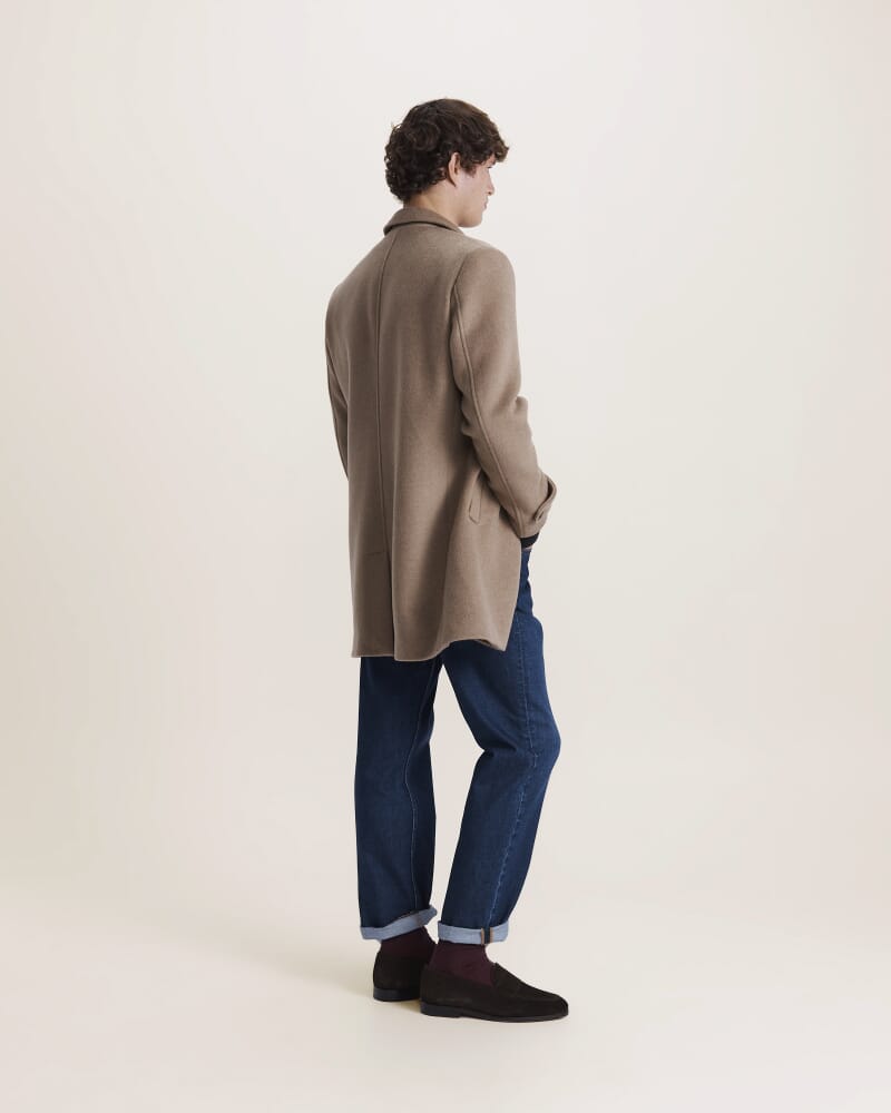 Christopher Wool Overcoat in OATMEAL