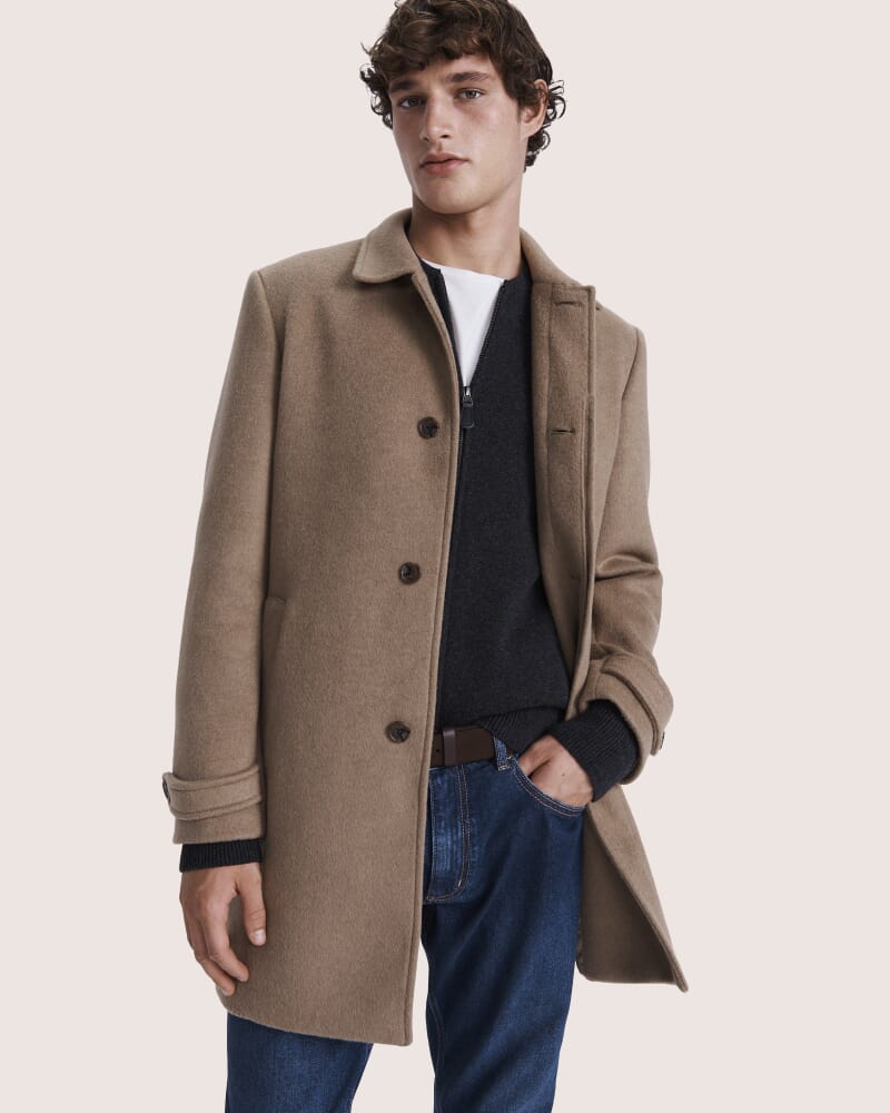 Christopher Wool Overcoat in OATMEAL